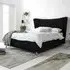 Tatum Super King Size Bed Frame with Headboard - Black, Velvet