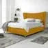 Tatum Super King Size Bed Frame with Headboard - Orange, Velvet