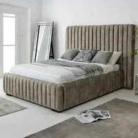 The Elite Double Oakland Fabric Bed Frame - Brown