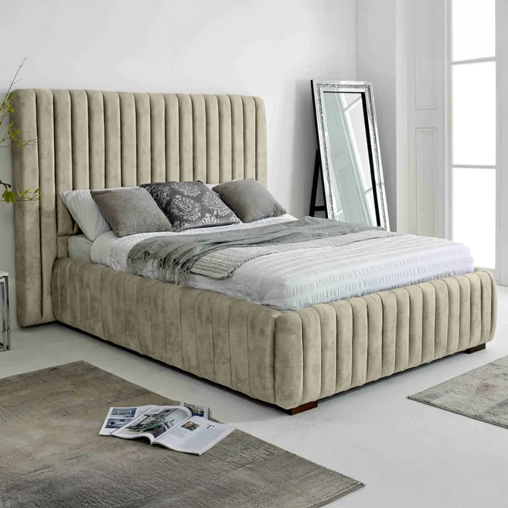 The Elite Double Oakland Fabric Bed Frame - Cream