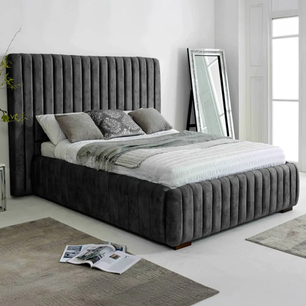 The Elite Double Oakland Fabric Bed Frame - Grey