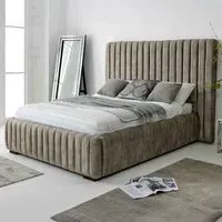 The Elite King Size Oakland Fabric Bed Frame - Brown