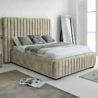 The Elite King Size Oakland Fabric Bed Frame - Cream
