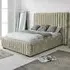 The Elite King Size Oakland Fabric Bed Frame - Cream