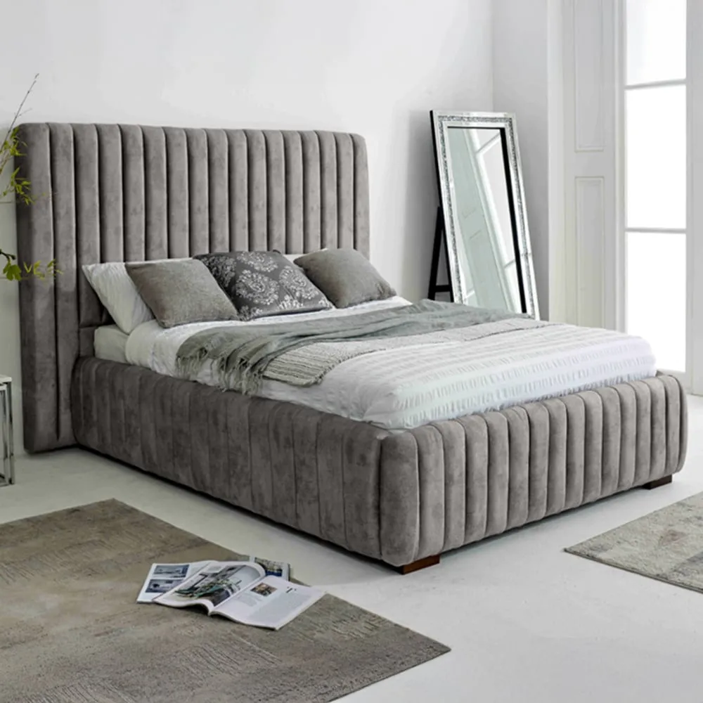 The Elite King Size Oakland Fabric Bed Frame - Grey