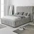 The Elite King Size Oakland Fabric Bed Frame - Silver
