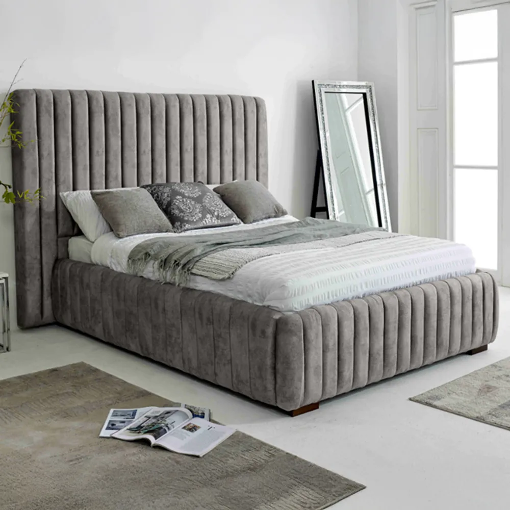 The Elite Single Oakland Fabric Bed Frame - Grey