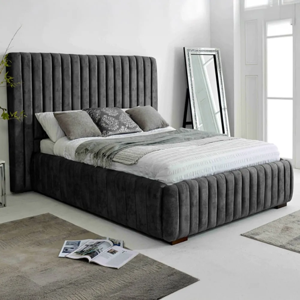 The Elite Small Double Oakland Fabric Bed Frame - Grey