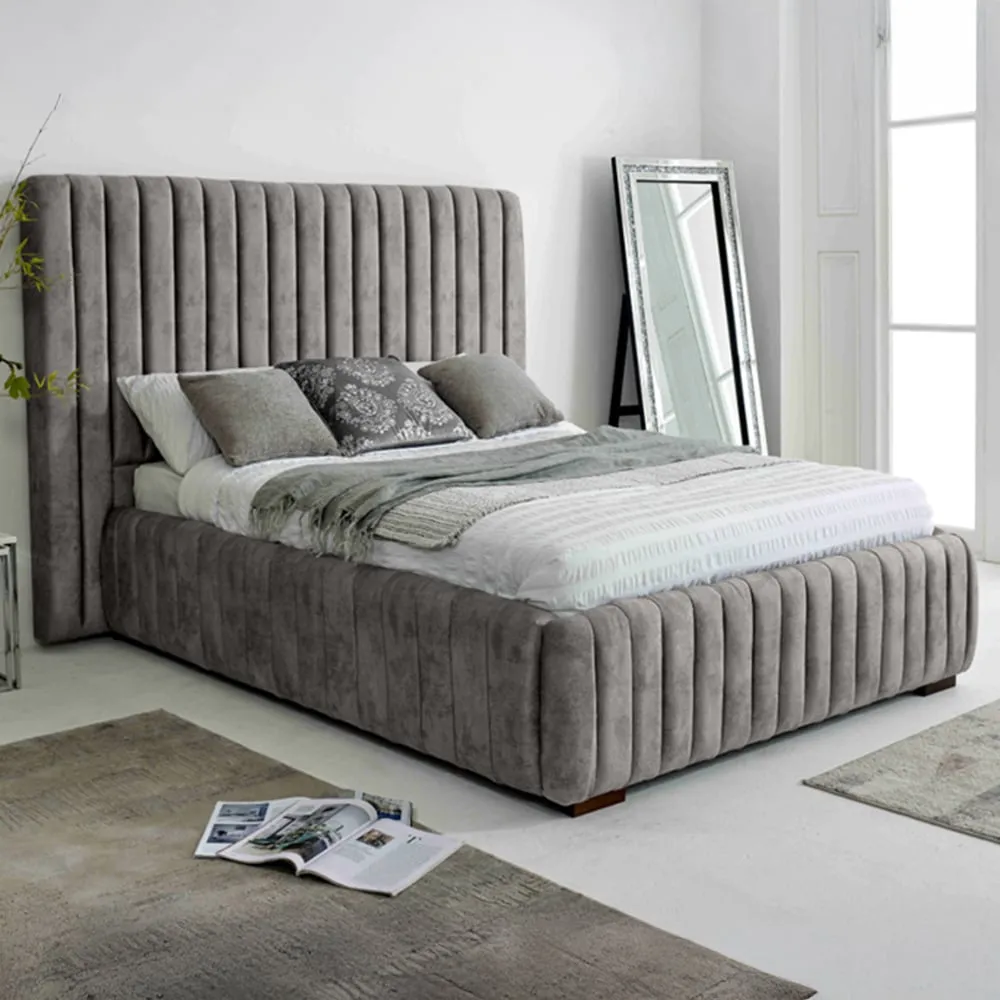 The Elite Small Double Oakland Fabric Bed Frame - Grey