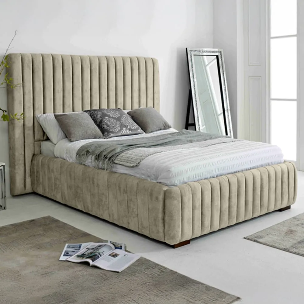 The Elite Small Double Oakland Fabric Bed Frame - Pearl