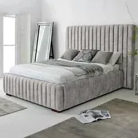 The Elite Small Double Oakland Fabric Bed Frame - Silver