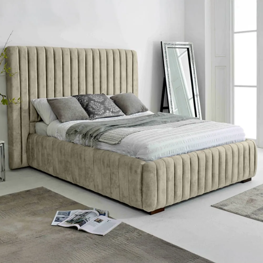 The Elite Super King Oakland Fabric Bed Frame - Cream