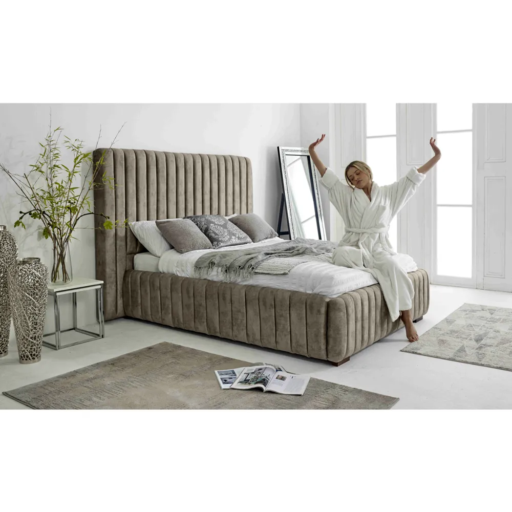 The Elite Super King Size Oakland Fabric Bed Frame - Brown
