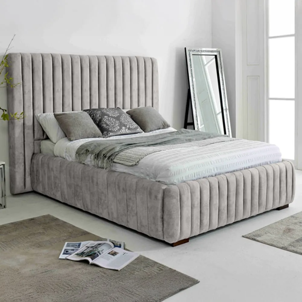 The Elite Super King Size Oakland Fabric Bed Frame - Silver