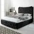 Valentino Super King Bed Frame with Chesterfield Headboard - Grey