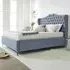 Vanessa King Size Bed Frame with Headboard - Grey, Fabric
