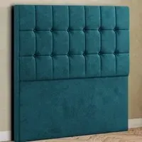 Venezia Double Floor Standing Headboard - Green, Plush