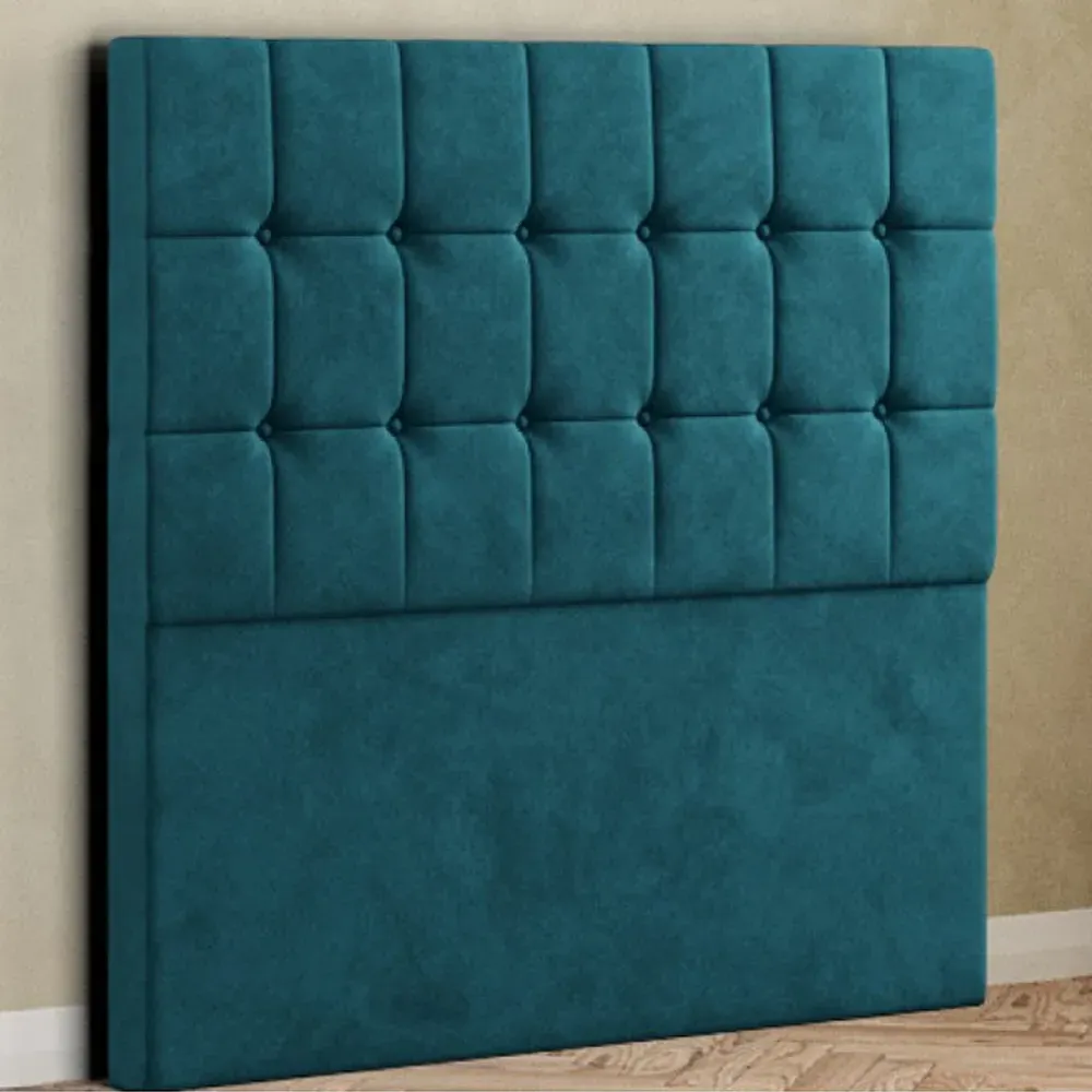 Venezia Double Floor Standing Headboard - Green, Plush