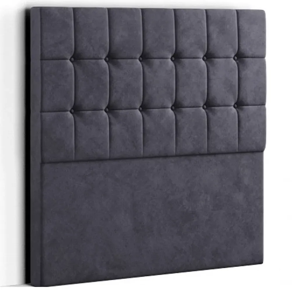 Venezia Double Floor Standing Headboard - Grey, Plush