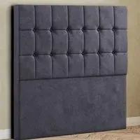 Venezia Double Floor Standing Headboard - Grey, Plush