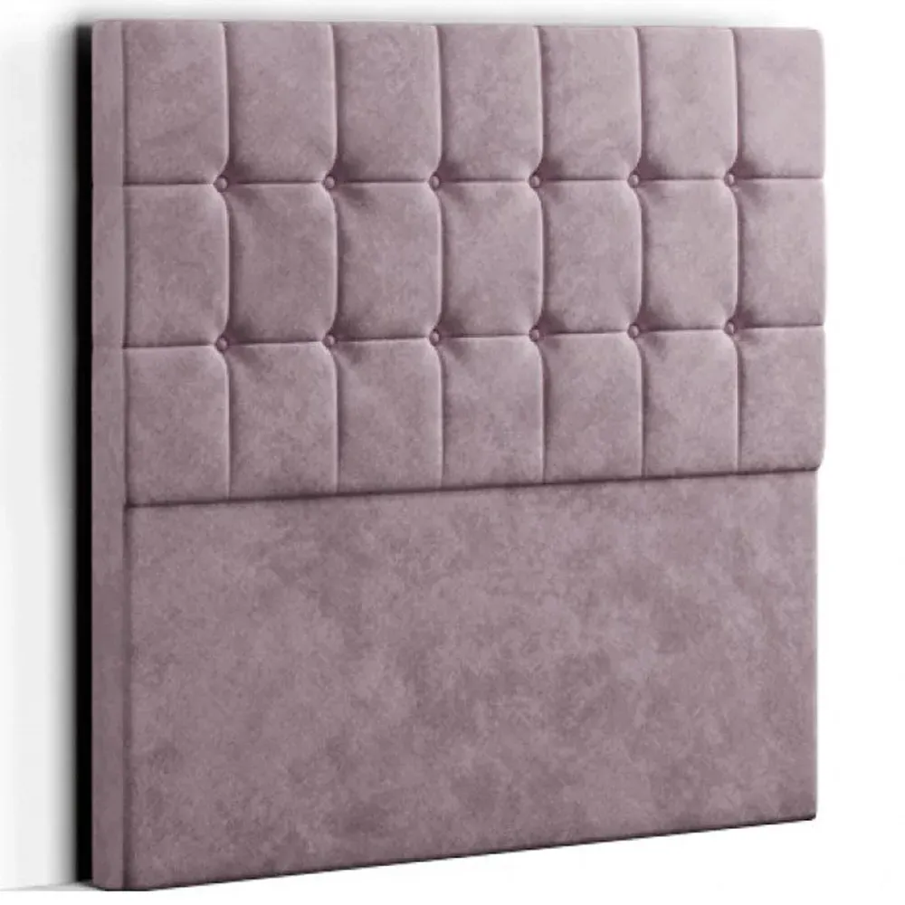 Venezia Double Floor Standing Headboard - Pink, Plush