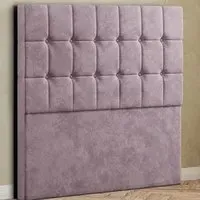 Venezia Double Floor Standing Headboard - Pink, Plush