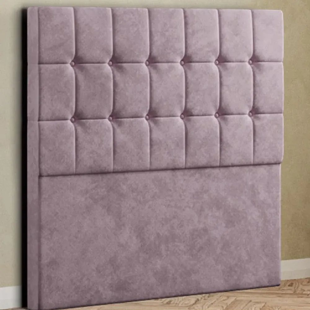 Venezia Double Floor Standing Headboard - Pink, Plush