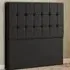 Venezia King Size Floor Standing Headboard - Black, Linen