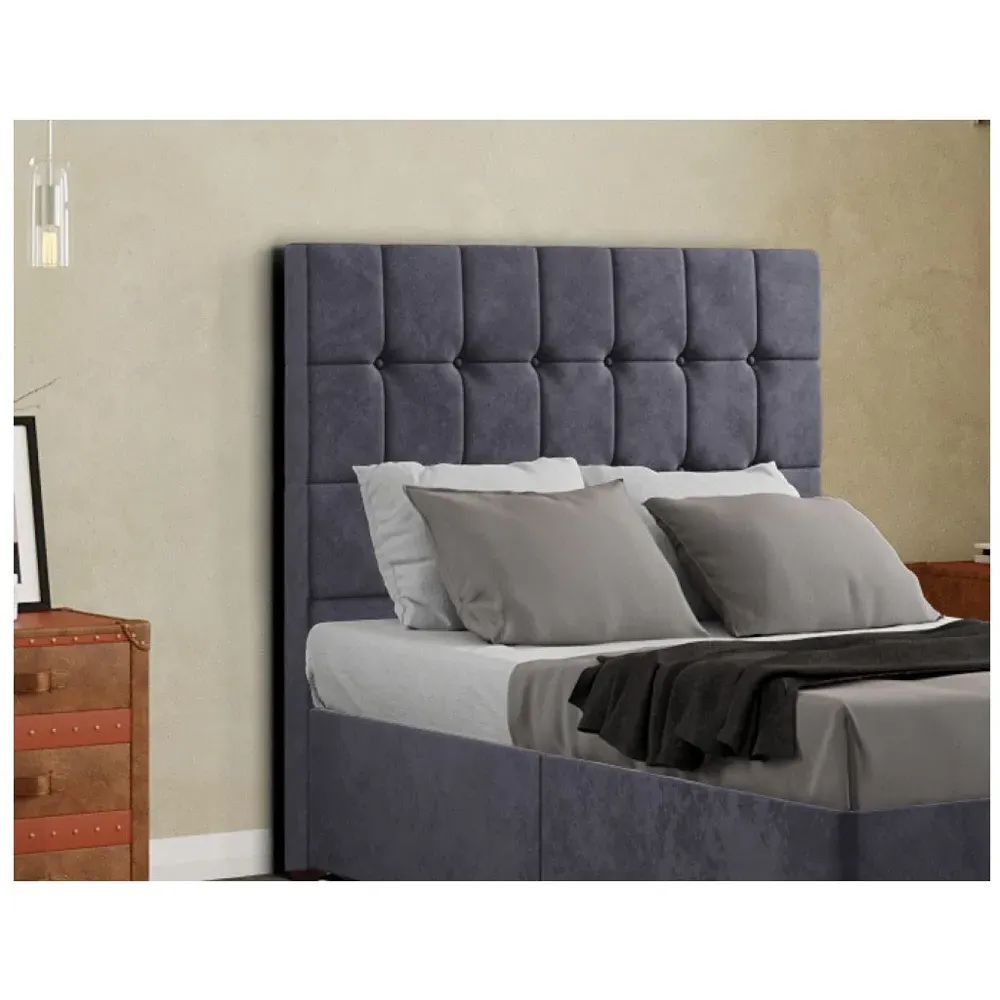 Venezia Single Floor Standing Headboard - Grey, Plush