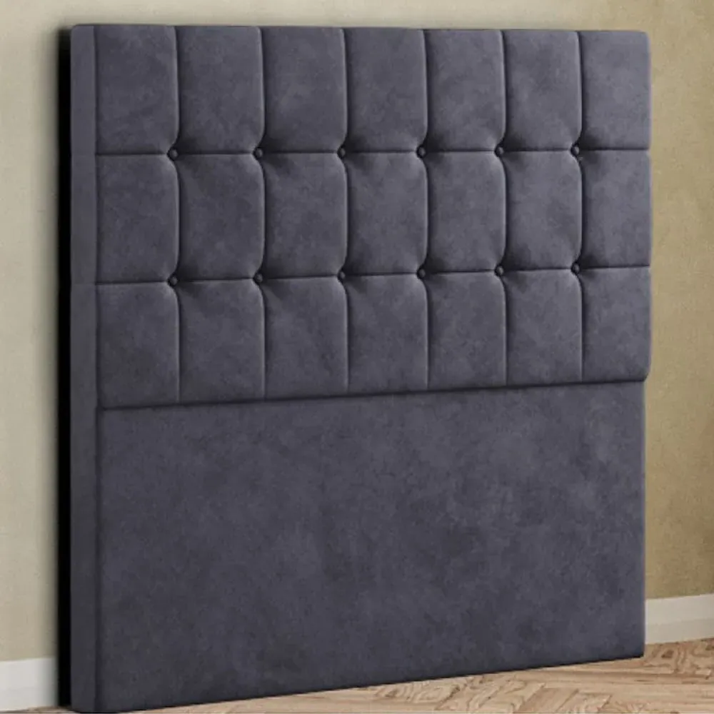 Venezia Single Floor Standing Headboard - Grey, Plush