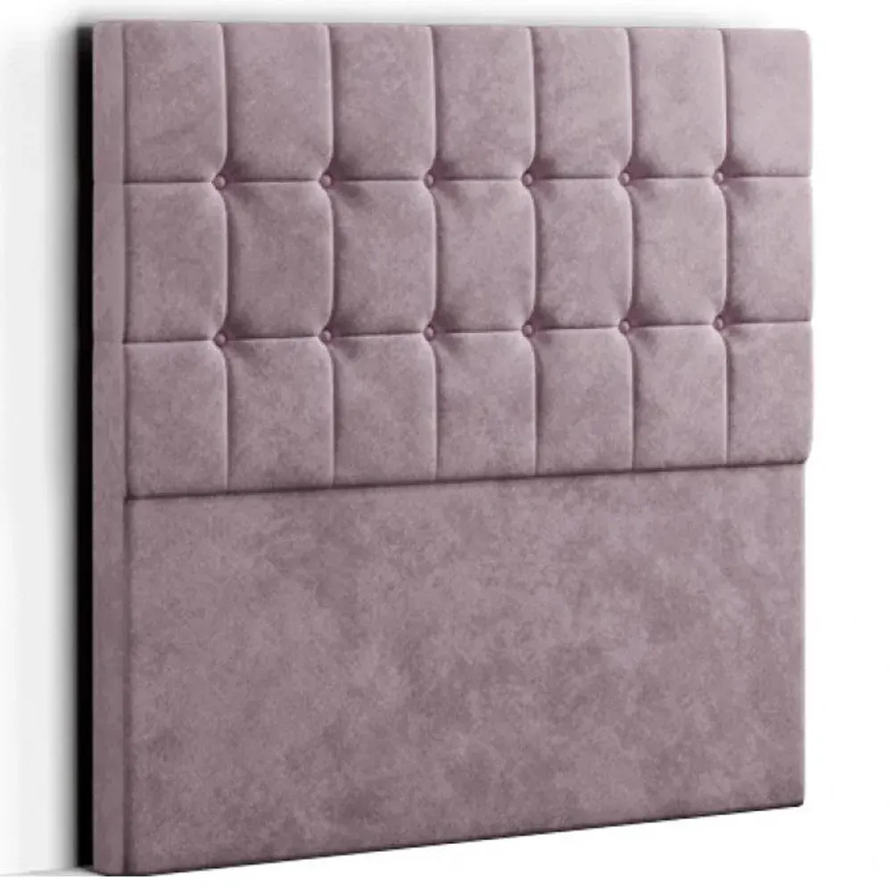 Venezia Single Floor Standing Headboard - Pink, Plush