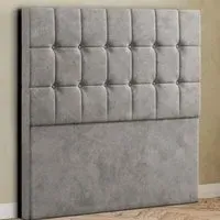 Venezia Single Floor Standing Headboard - Silver, Plush