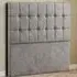 Venezia Single Floor Standing Headboard - Silver, Plush