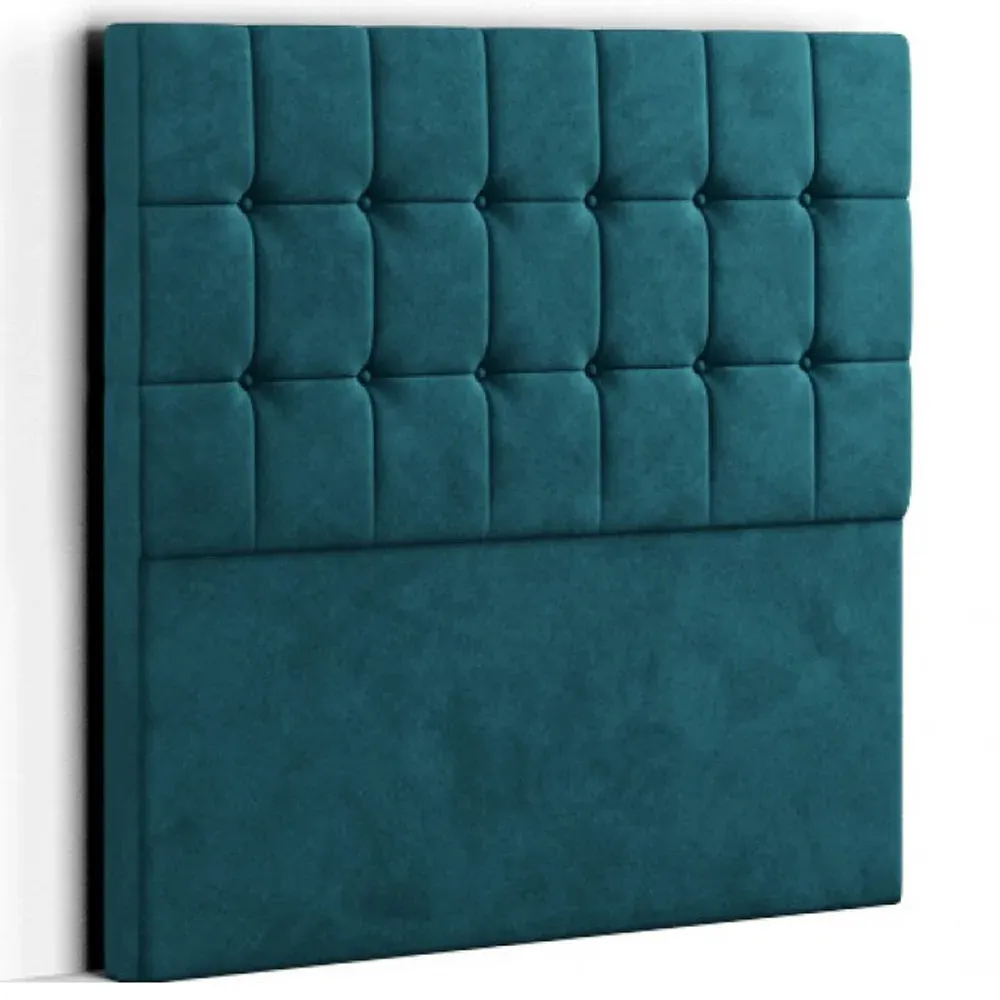 Venezia Small Double Floor Standing Headboard - Green, Plush