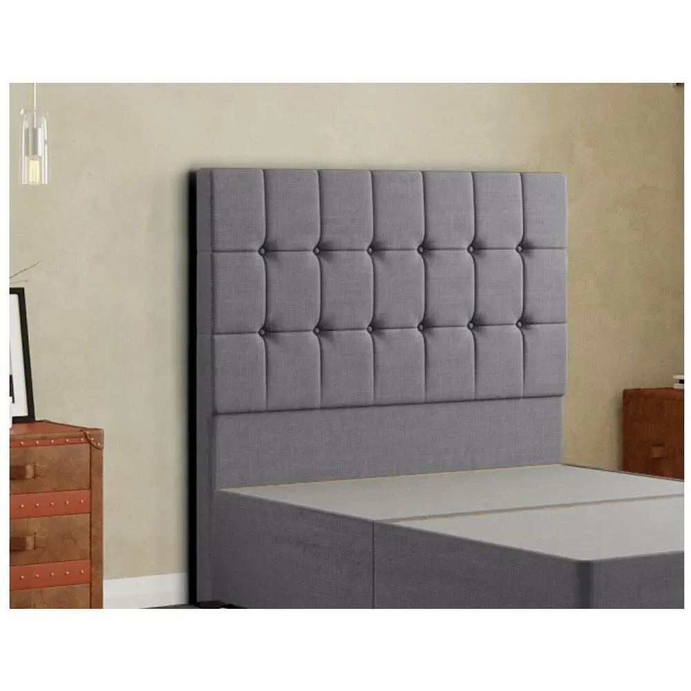 Venezia Small Double Floor Standing Headboard - Grey, Linen