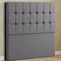 Venezia Small Double Floor Standing Headboard - Grey, Linen