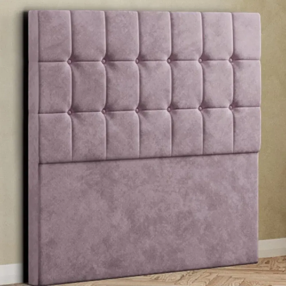 Venezia Small Double Floor Standing Headboard - Pink, Plush