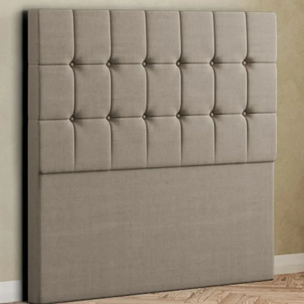 Venezia Super King Floor Standing Headboard - Cream, Linen