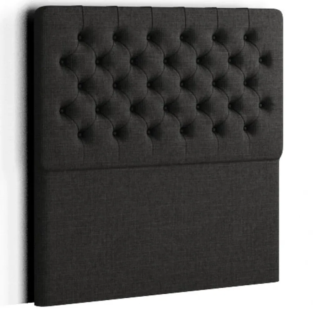Winchester Double Floor Standing Headboard - Black, Linen