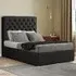 Winchester Double Ottoman Bed with Storage - Black, Linen