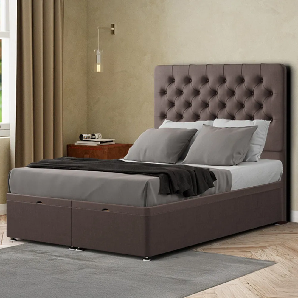 Winchester Double Ottoman Bed with Storage - Grey