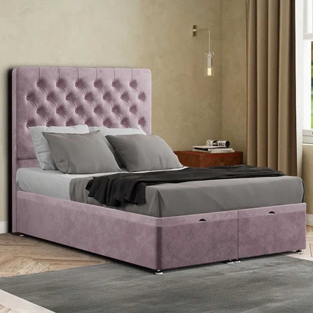 Winchester Double Ottoman Bed with Storage - Pink