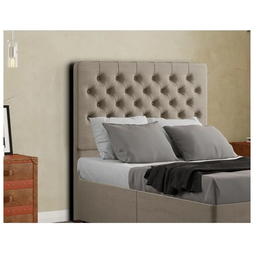 Winchester King Floor Standing Headboard - Beige, Linen
