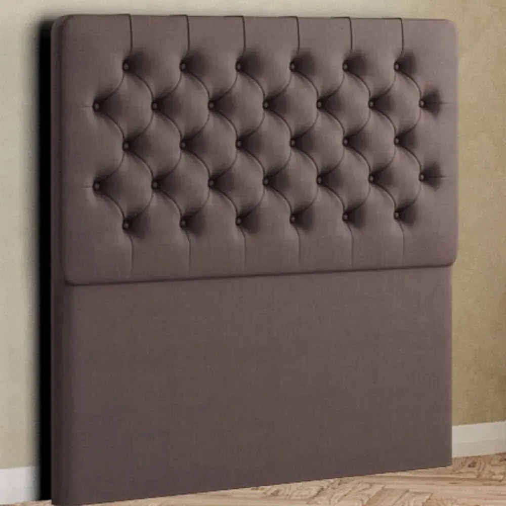 Winchester King Floor Standing Headboard - Grey, Malham Weave