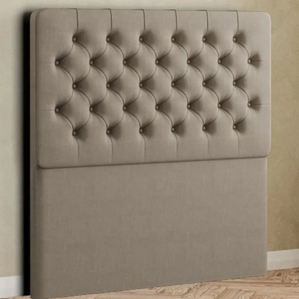 Winchester King Floor Standing Headboard - Mink, Malham Weave