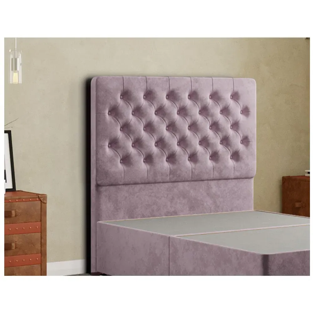Winchester King Floor Standing Headboard - Pink, Plush