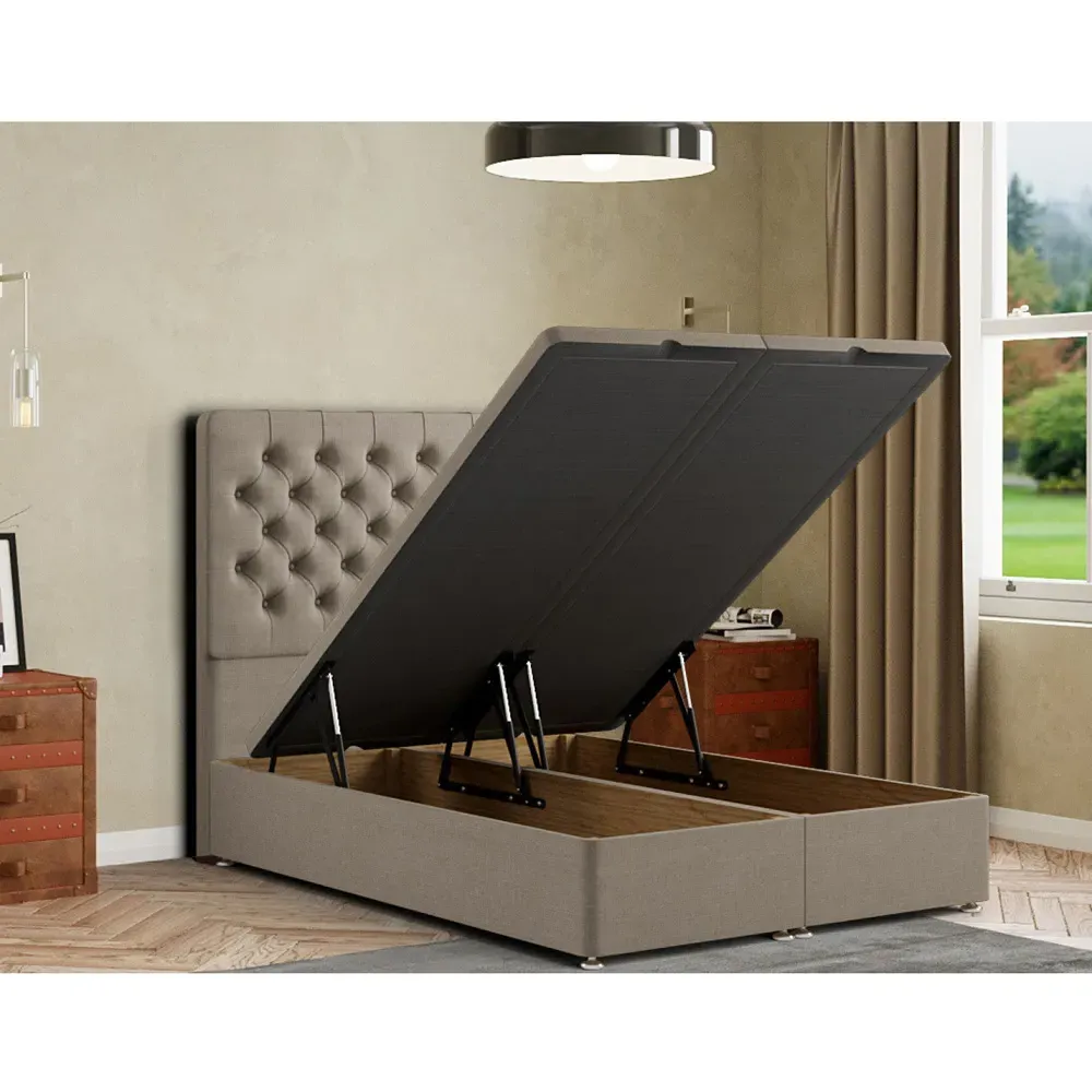 Winchester King Ottoman Bed with Storage - Cream