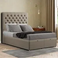 Winchester King Ottoman Bed with Storage - Cream