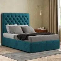 Winchester King Ottoman Bed with Storage - Green