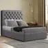 Winchester King Size Ottoman Bed with Storage - Grey, Linen